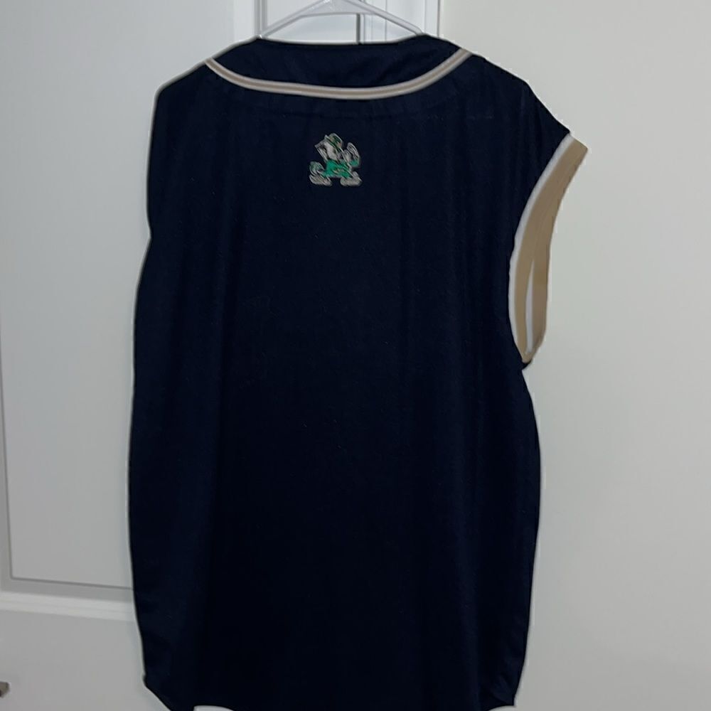 COLOSSEUM NOTRE DAME FIGHTING IRISH BASEBALL Sleeveless sewn oversize JERSEY M/L - Picture 6 of 6